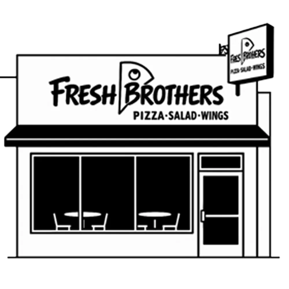 Illustration of the Fresh Brothers Burbank storefront
