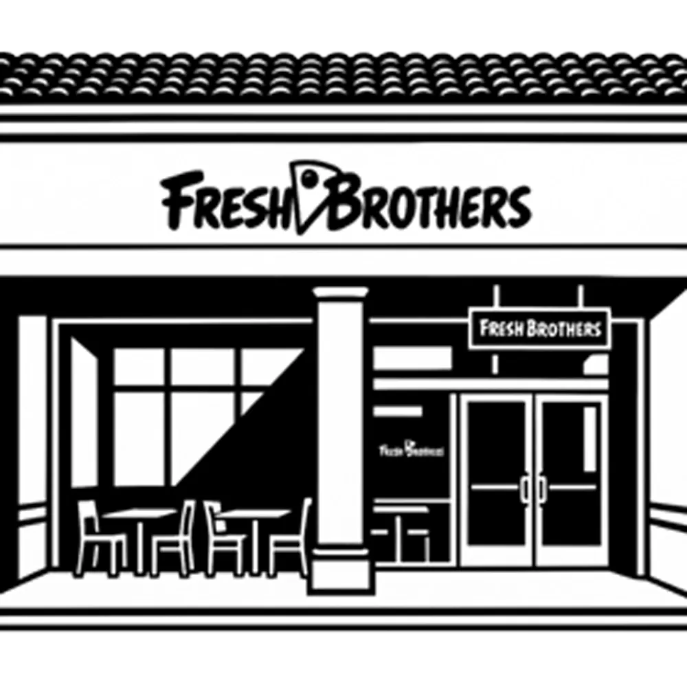 Illustration of the Fresh Brothers Irvine Harvard Place storefront