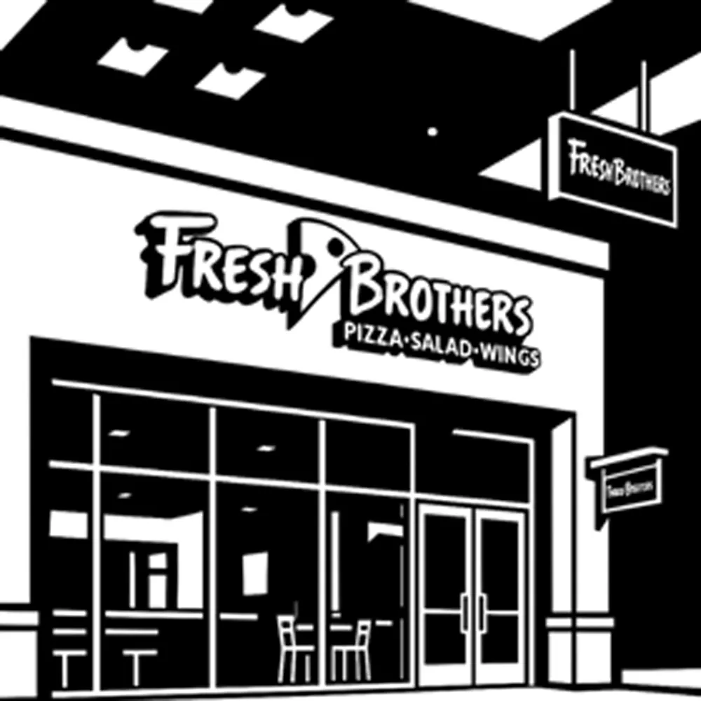 Illustration of the Fresh Brothers Irvine Marketplace storefront