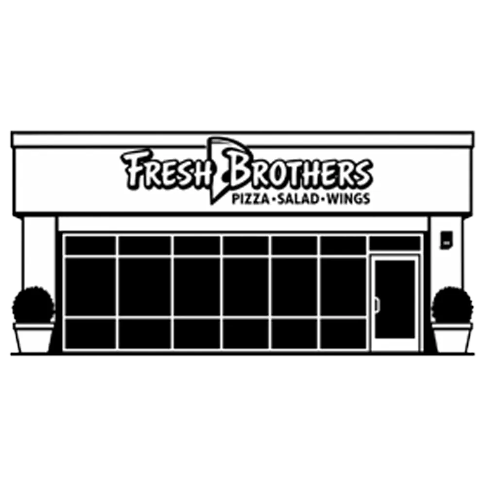 Illustration of the Fresh Brothers Newport Mesa storefront